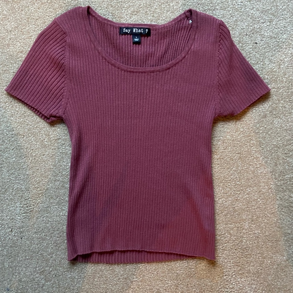 pink stretchy shirt